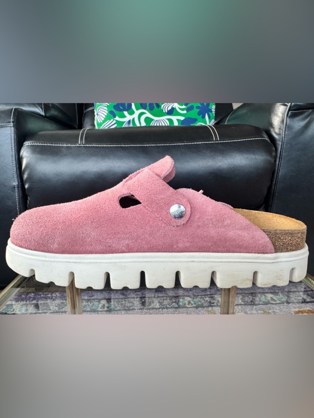 Papillio Suede Clog Mule in Dusty Pink 41 - Picture 8 of 12